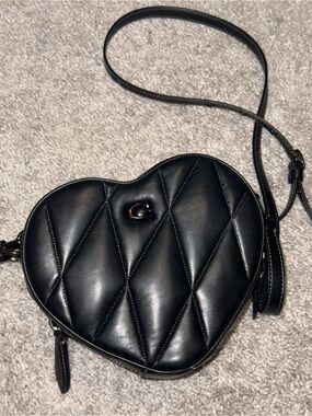 Coach Quilted Leather Heart Crossbody Bag